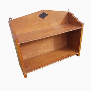 Art Deco Amsterdam School Oak Wall Shelf