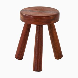 Taburete pequeño de madera de Jatoba de Ingvar Hildingsson, años 80