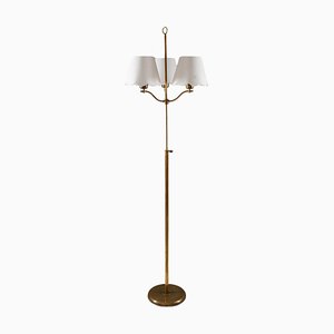 Swedish Modern Floor Lamp in Brass, 1940s