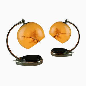 Lámparas de Marianne Brandt para Gothaer Metallwarenfabrik, años 50. Juego de 2