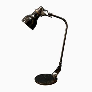Schwarze Schreibtischlampe mit kleinem Emaille-Schirm von Rademacher