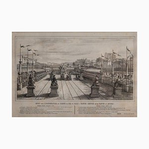 Charpentier, Nantes Inauguración del ferrocarril, 1851, Grabado