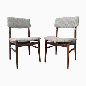 Vintage Danish Dining Chairs in Gray 1970s, Set of 2