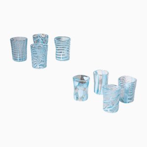 Blue Murano Glassware, 1970s, Set of 8