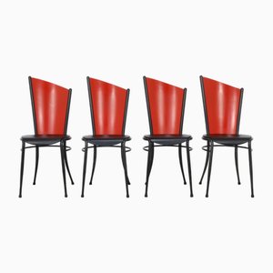 Postmodern Dining Chairs, 1980s, Set of 4