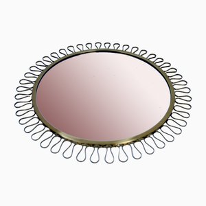 Miroir Rond en Laiton et Métal par Josef Frank pour Svenskt Tenn, 1960s