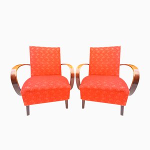 Suite de Fauteuils attribués à Jindrich Halabala pour Up Závody, 1950s