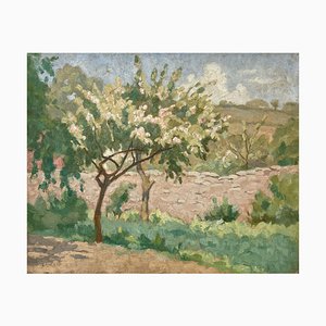 Arthur Morard, Paesaggio primaverile, Olio su tela, anni '20