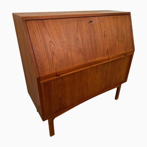 Mid-Century Teak Secretary with Tambour Door from Bernhard Pedersen & Son, Denmark, 1960s