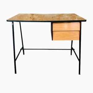 Mid-Century Formica & Metal Desk with 2 Drawers, 1960s