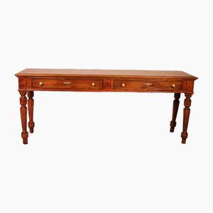 Vintage French Console Table in Cherry