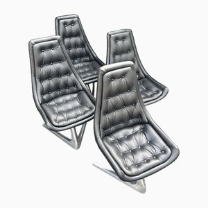 Chaises Pivotantes Chromecraft, 1966, Set de 4