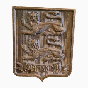 Plaque Normandie en Bronze, France, 1980s