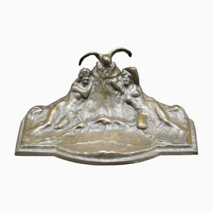 Jugendstil Tintenständer von Carl Hjalmar Norrström für Otto Meyers Konstgjuteri, 1890er