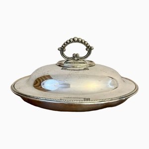Antique Edwardian Silver-Plated Entree Dish, 1900s