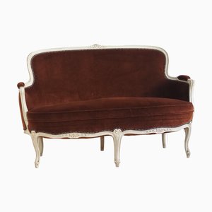 Vintage Chippendale Braunes Sofa