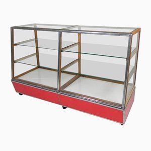 Vintage Bakery Display Case, Counter on Castors, 1950s