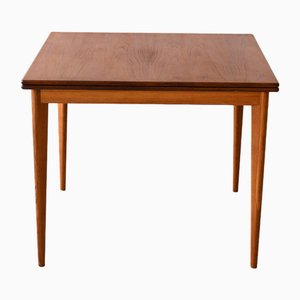 Scandinavian Square Extendable Table in Teak, 1960s