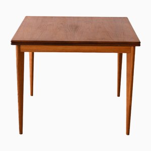 Table Carrée à Rallonge Scandinave en Teck, 1960s