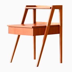 Dänischer Teak Nachttisch mit Doppelplatte, 1960er