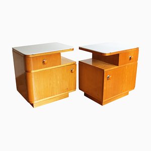 Mid-Century Bedside Tables, 1950s, Set of 2