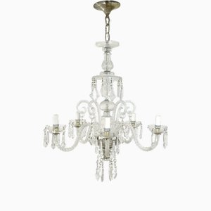 Bohemian Cut Lead Crystal Chandelier, 1930s