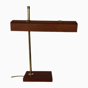 Lámpara de escritorio vintage de madera