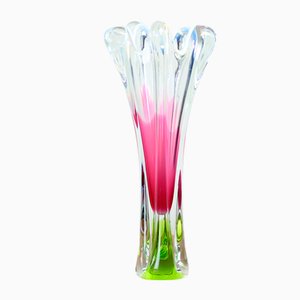 Vase Art en Verre par Josef Hospodka pour Chribska Glass, 1960s