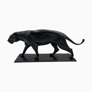 Ch. Aeckerlin, Art Deco Sculpture of a Lioness, 1930, Bronze