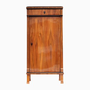 Biedermeier Half Cupboard Pillar Cupboard in Walnut