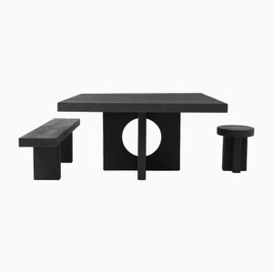 Juego de mesa de comedor Kurai de Deevie Vermetten para Fermetti. Juego de 3