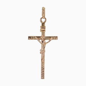 Croce di Cristo in oro rosa 18 carati, XX secolo