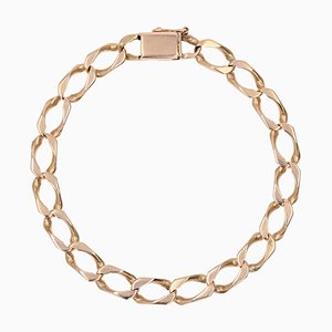 18 Karat Roségold Panzerarmband, 1960er