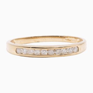 Vintage 9k Yellow Gold Ring with Diamonds