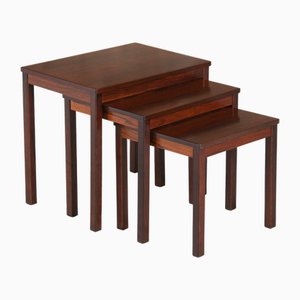 Mid-Century Rosewood Nesting Tables from Heggen of Norway, 1970s, Set of 3