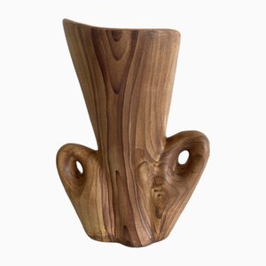 Vase en Faux Bois et Céramique par Grandjean Jourdan Vallauris, 1950