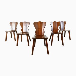 Vintage Brutalist Dining Chairs, 1960s, Set of 6