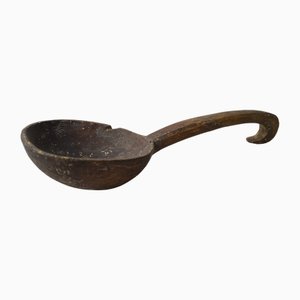 Long Antique Wooden Handled Spoon