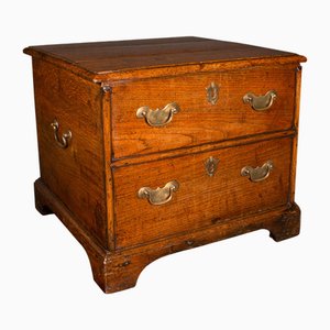 Antique English Oak Storage Chest, 1780s