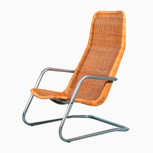 Vintage Tubular Frame Lounge Chair in the style of Dirk Van Sliedregt for Rohé Noordwolde, 1960s