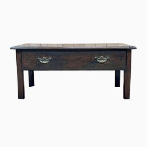 19th Century Oak Coffee Table with Large Drawer