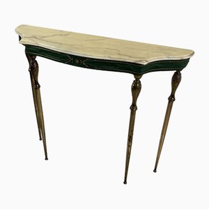 Console et Miroir Mid-Century dans le style de Paolo, Buffa 1960s, Set de 2