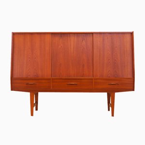 Credenza alta in teak, Danimarca, anni '60