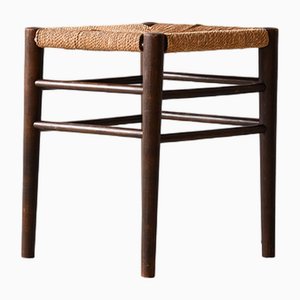 Tabouret Scandinave en Osier, 1960s