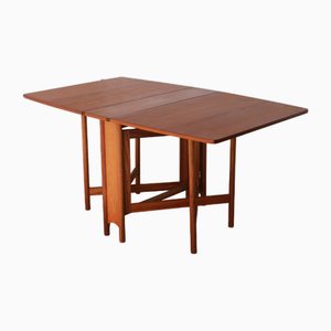 Scandinavian Rectangular Drop-Leaf Dining Table from McIntosh, 1960s