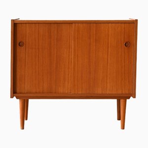 Vintage Schrank aus Teak mit Schiebetüren, 1960er