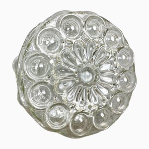 Round Clear Bubble Glass Flush Mount in the style of Helena Tynell, 1960s