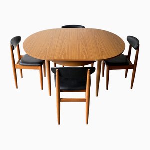 Mid-Century Formica Dining Table and Chairs from Schreiber, 1960s, Set of 5