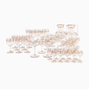 Set di 43 bicchieri baccarat antichi in stile Luigi XVI, Francia, set di 43