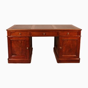 Large Pedestal Desk in Mahogany, 19th Century